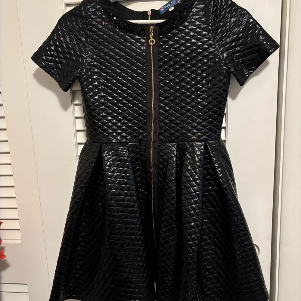 Stylish Black Quilted Kids Dress